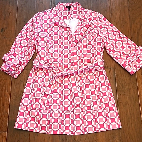 Madison Pink All-Weather Lightweight Coat with belt size Small - Picture 1 of 11